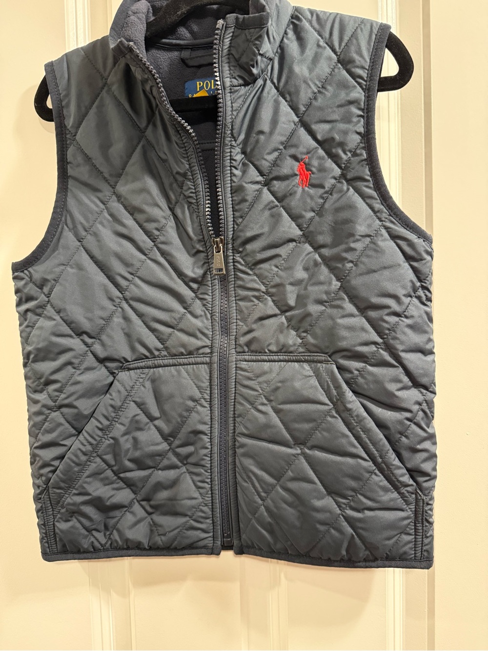 Polo Ralph Lauren Quilted Fleece-Lined Vest Black Small- Size 8 kids